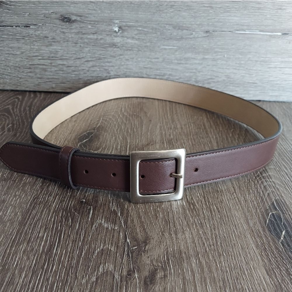 Brown Faux Leather Belt Medium